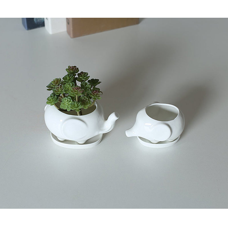 Mother & Baby Elephant Planters